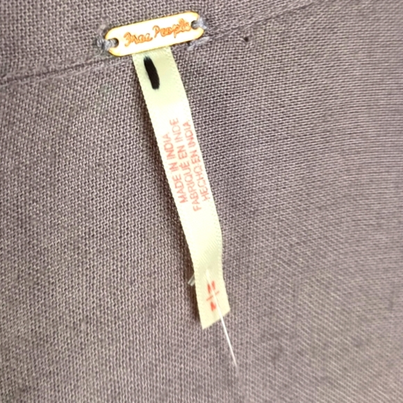 Free People Maxwell Linen Blend Mini Dress in Quail Size Medium NWOT $148 - Picture 11 of 12